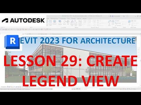 REVIT 2023 ARCHITECTURE: LESSON 29 - CREATE LEGEND VIEW