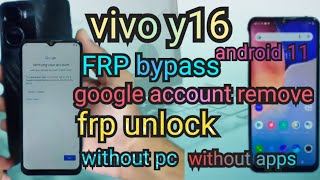 vivo y16 frp bypass | google account remove | frp unlock 2023 | without pc @swafawafa