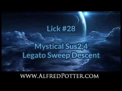 Lick #28 - Mystical legato sweeping descent + TAB