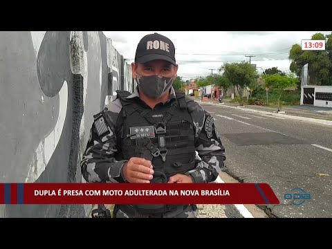 Dupla é presa com moto adulterada na Nova Brasília 09 02 2022