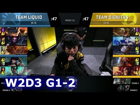 Dignitas vs Liquid | Game 2 S7 NA LCS Summer 2017 Week 2 Day 3 | DIG vs TL G2 W2D3
