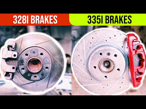 INSTALLING BMW 335i BRAKE CALIPERS & ROTORS ON MY 328! | E90 E92 E93
