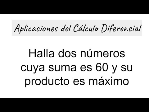 APLICACIONES CÁLCULO DIFERENCIAL. Problema de optimización