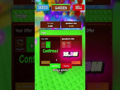 Trading Mega Dragon Fly For Raccoon and DF | Grow a Garden #shorts #growagarden #roblox #shortsfeed