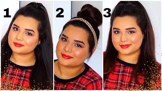 3 SUPER EASY CHRISTMAS / HOLIDAY HAIRSTYLES