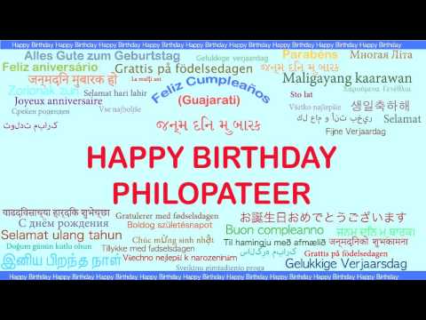 Philopateer   Languages Idiomas - Happy Birthday