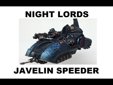 Painting Showcase Night Lords Space Marine Legion Javelin Land Speeder