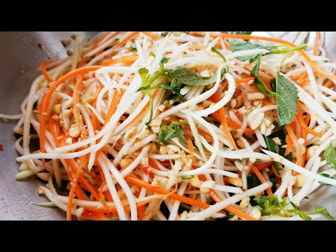 NỘM ĐU ĐỦ- Cách làm NỘM ĐU ĐỦ cà rốt giòn ngon như ngoài hàng