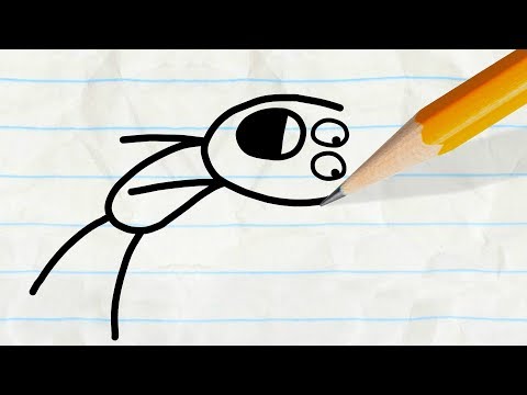 Sneaky Pencil Up to No Good!  -in- SUPER TRICKY PENCILMATION COMPILATION - Pencilmation Cartoons