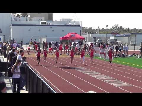 OpenG 100m vs Marina & NH 4-3-14 - Los Alamitos Girls