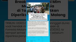 Sempat Mengeluh Lemas, Tersangka Kasus Asusila Yai Mim Meninggal di Polresta Malang