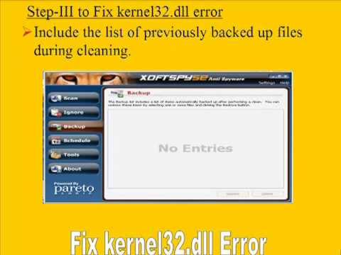 comment reparer erreur kernel32.dll