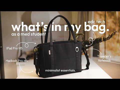 what's ACTUALLY in my bag | my perfect minimalist EDC for medical school 2026