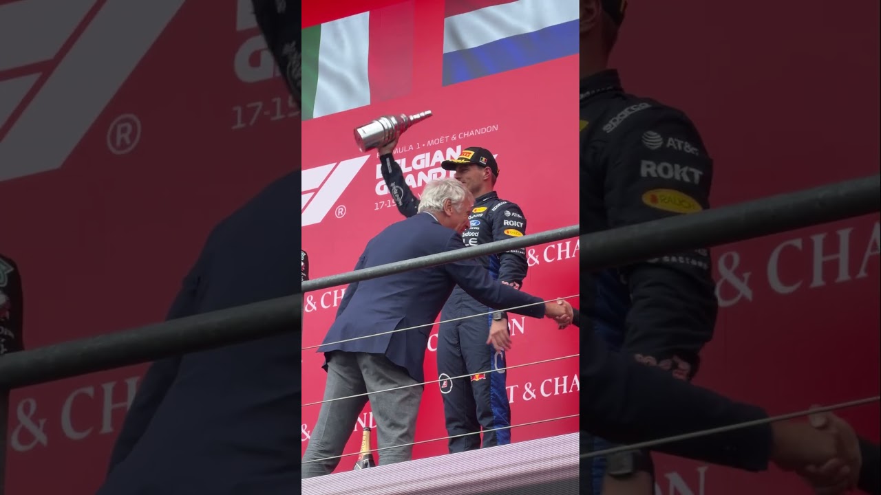 A sixth podium in Spa for Max 🏆🏆🏆🏆🏆🏆 #F1 #RedBullRacing
