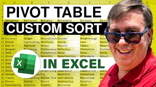 Excel - Custom Sort for Pivot Table Values in Excel - Episode 628