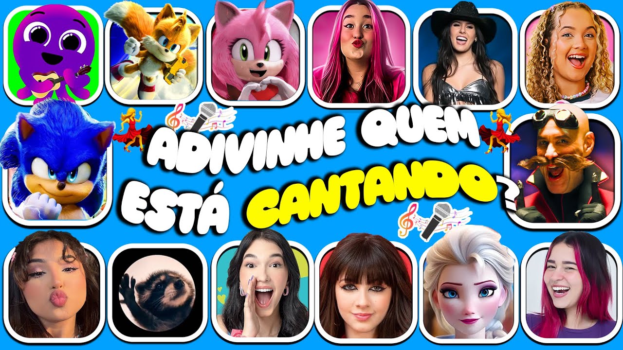 💃Adivinhe Quem Está CANTANDO? 🔊🎵🎤 #77 | KYSHA E MINE,Emilly vick,Pedro Pedro,Sonic the Hedgehog 3