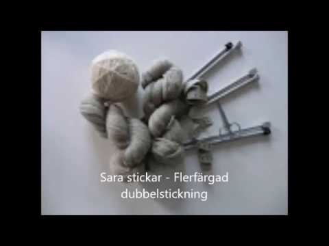 Sara stickar - flerfärgad dubbelstickning