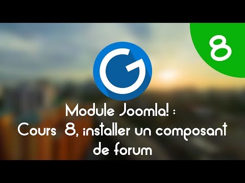 Formation IMM Module Joomla Cours tuto 8 installer un composant de forum