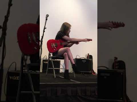 Rhiannon playing 'Unnatural Selection' on guitar