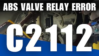 Test & Fix C2112 ABS Valve Relay Error Fault Code #brake #abs #esp