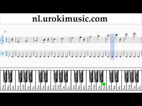 Piano Leren Spelen (rechter hand) Clean Bandit - Rockabye ft Sean Paul Anne-Marie Tablatura Deel#1