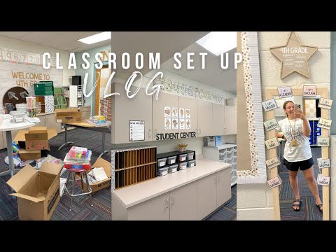 Classroom Set Up Part 1: classroom haul, organizing, moving furniture, + more!