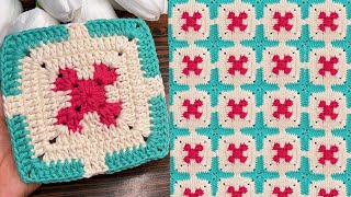 Beautiful Crochet Granny Square | Step by Step Tutorial