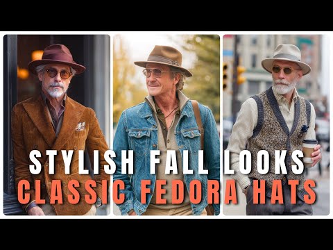 20 Stylish Fall Looks for Older Men Featuring Classic Fedora Hats - men's fashion