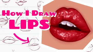 HOW I DRAW LIPS – Easy &amp; Realistic Tutorial! IPAD👄 #HowToDrawLips #DrawingChallenge #ArtistOnYouTube