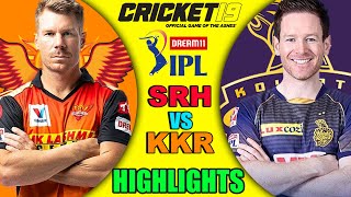 Sunrisers Hyderabad vs Kolkata Knight Riders || SRH vs KKR || IPL 2020 highlights || Cricket 19