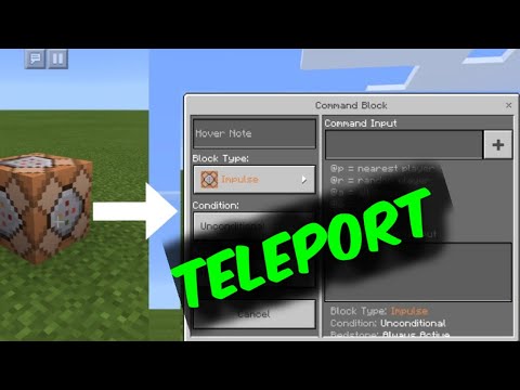 How to teleport using Command Block in Minecraft Bedrock