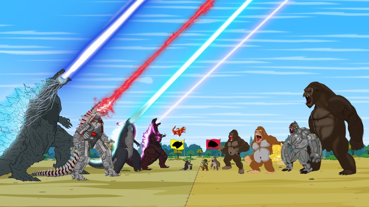 TEAM GODZILLA vs KONG: If Boundary Changes ? | Godzilla Cartoon Compilation