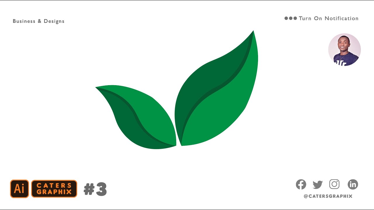 HOW TO CREATE A SIMPLE VECTOR LEAF - CaterGraphix