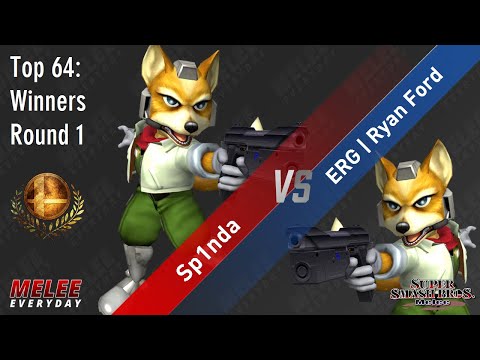 Aegis - Sp1nda (Fox) vs. ERG | Ryan Ford (Fox) - SSBM - Top 64 - Winners R1 - Best of 3