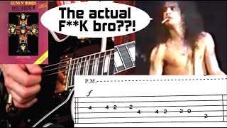 Welcome To the Jungle Intro Riff (TAB vs. Reality)