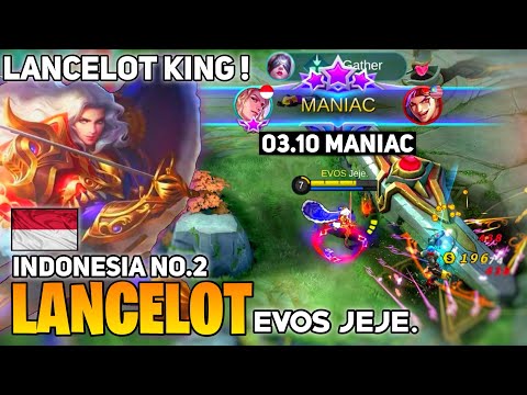 MANIAC! In 3 Minute Lancelot Fast Hand [ Former Top 1 Global Lancelot ] By Evos Jeje.- Mobile Legend