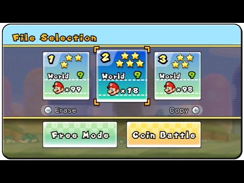 New Super Mario Bros. Wii 5 Shiny Stars Save File