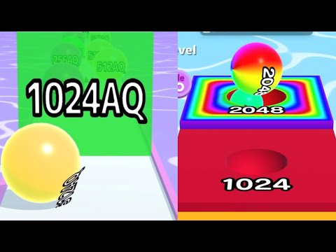 Ball Run 2048 INFINITY MODE vs Ball Run 2048 Merge Number - all levels gameplay walkthrough