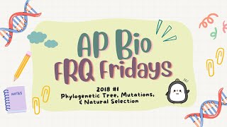 ✨AP Bio FRQ Friday 22: 2018 #1✨ Phylogenetic Tree, Mutations, and Natural Selection