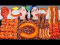 MUKBANG 직접 만든 불닭쌈 양념치킨 소세지 먹방 Fire Noodle Fried Chicken Sausage Eati