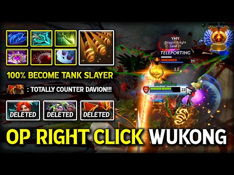 OP RIGHT CLICK HARD CARRY Monkey King With Disperser + Butterfly Build Truly Become Tank Slayer DotA