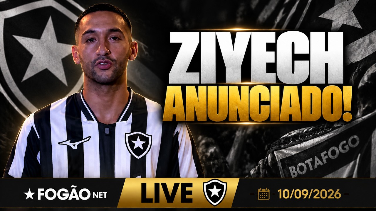 LIVE | Botafogo anuncia Hakim Ziyech; clube está pessimista por reforços