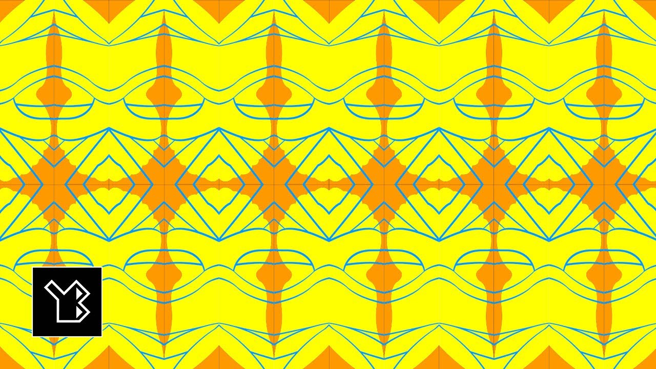 Pattern Yellow-Orange and Blue created with Adobe Illustrator
