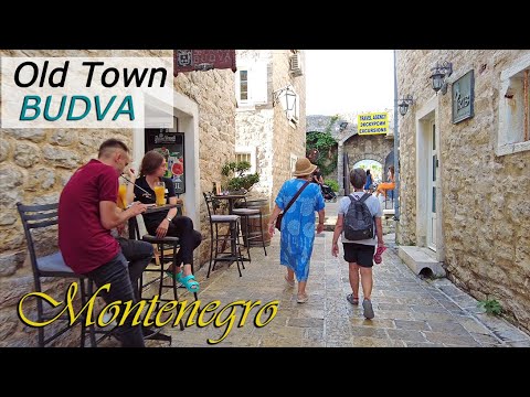 🌞Budva, Old Town, Montenegro, 🌡T+33C°  - Walking Tour - Travel Guide  #46/3