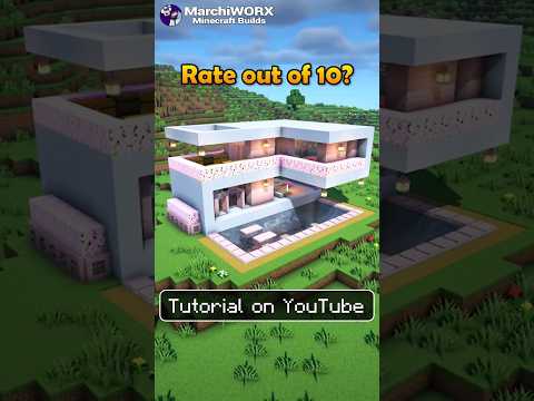 MarchiWORX (Minecraft Builds) - Minecraft Cherry Blossom Modern House 🏡 Build Tutorial