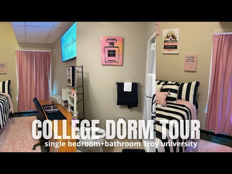 TROY UNIVERSITY RUSHING HALL COLLEGE DORM ROOM TOUR !