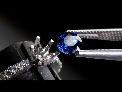 Making of platinum ceylon sapphire ring