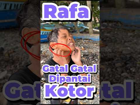 Rafa abis renang dipantau kotor #minivlog #comedy #anakdesa #renang #pantai