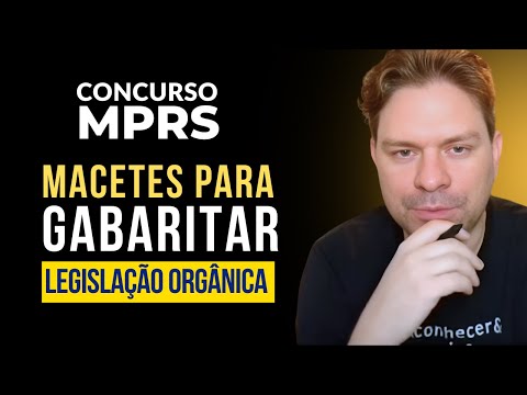 MPRS: ORGANIC LEGISLATION IS STUDIED LIKE THIS