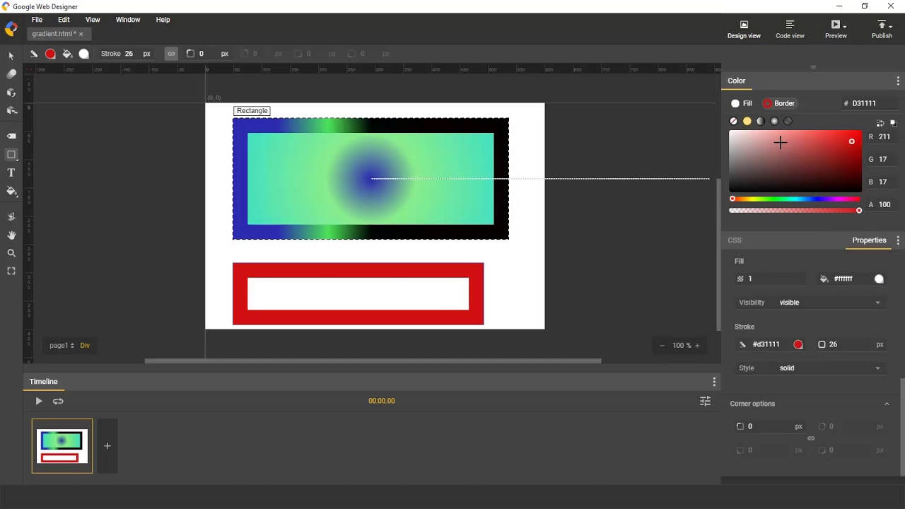 Gradient Tool Overview - Google Web Designer